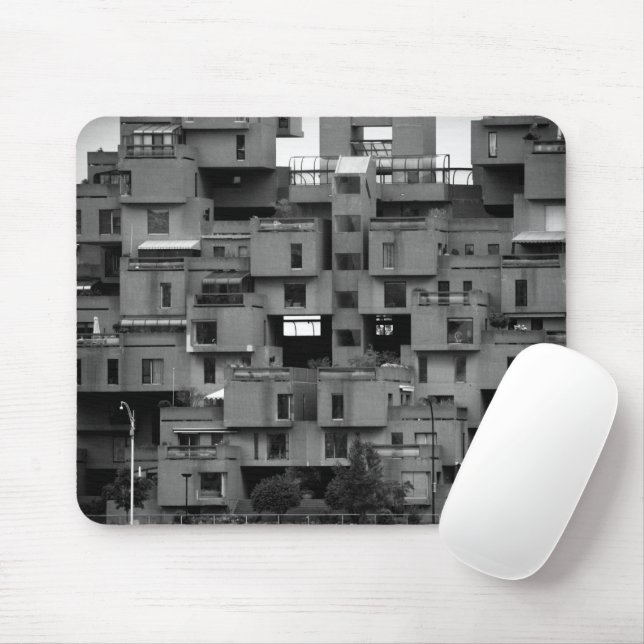 Mousepad Arquitetura em Preto e Branco (Com mouse)