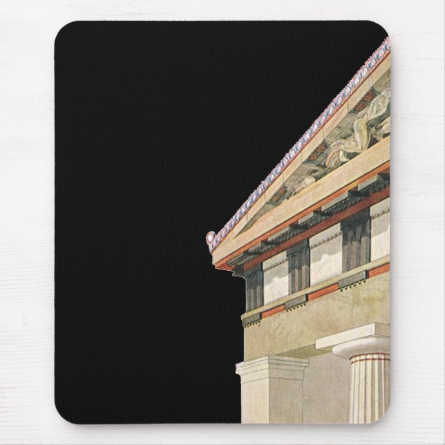 Mousepad Arquitetura Grega Vintage, Templo de Athena (Frente)
