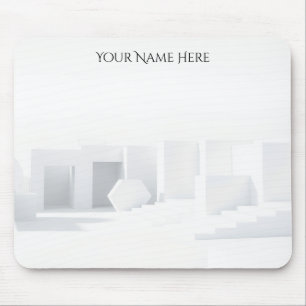 Mousepad Arquitetura Monocromática Branca