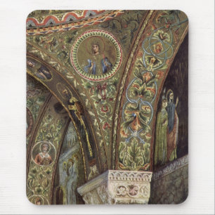 Mousepad Arquitetura Vintage, Arco Decorativo em uma Igreja