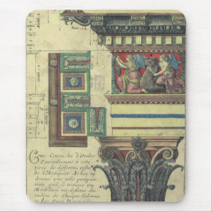Mousepad Arquitetura Vintage, Coluna com Relevo de Cornija