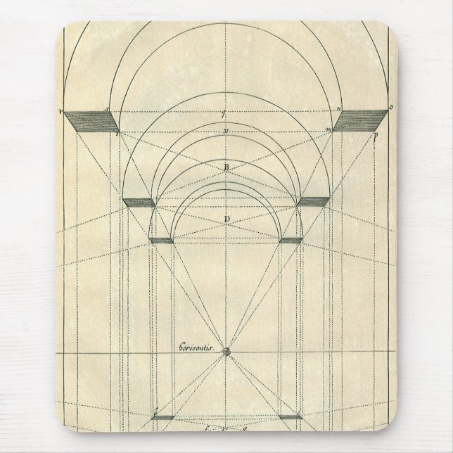Mousepad Arquitetura Vintage, Perspectiva do Arco Renascent (Frente)