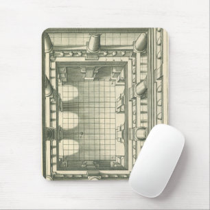 Mousepad Arquitetura Vintage, Perspectiva do Atrium Courtya