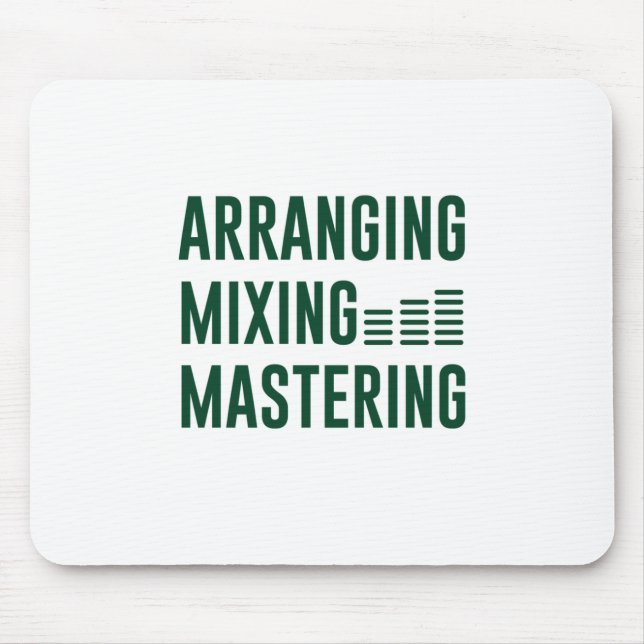 Mousepad Arranjo de Música Misturando o Mastering (Frente)