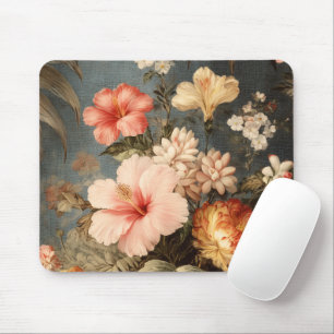 Mousepad Arranjo Floral Vintage Vibrante