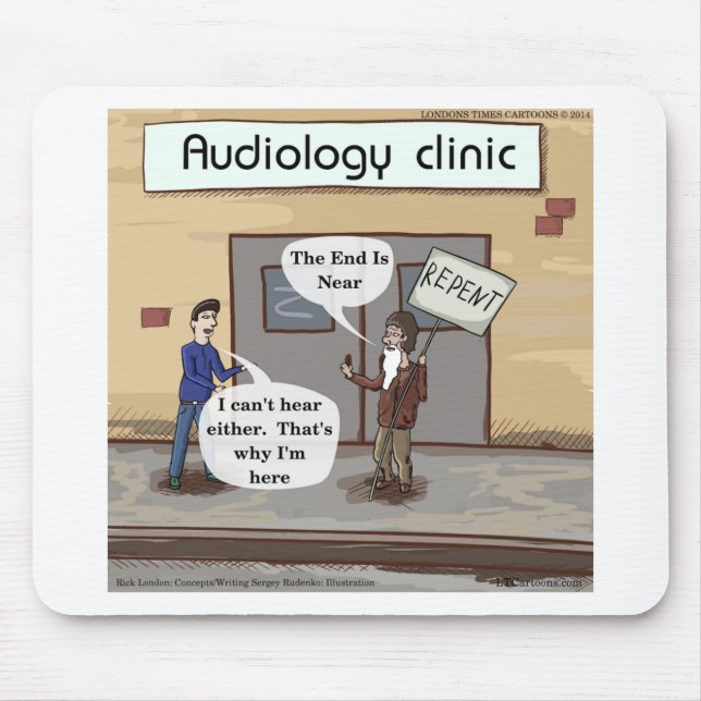 Mousepad Arrependa-se Para o Escritório do Audiologista Div (Frente)