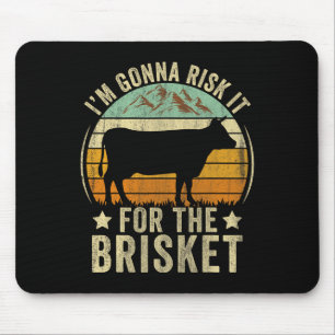 Mousepad Arriscar Pelo Brisket Frase Engraçada Churrasco BB