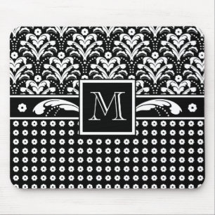 Mousepad Art Deco 30s Damasco Floral de Elegância Formal
