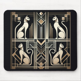 Mousepad Art Deco Cats