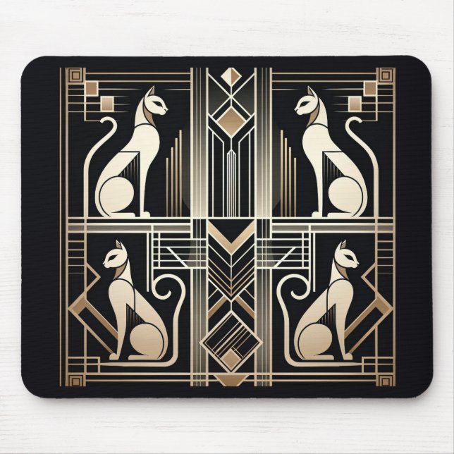 Mousepad Art Deco Cats (Frente)