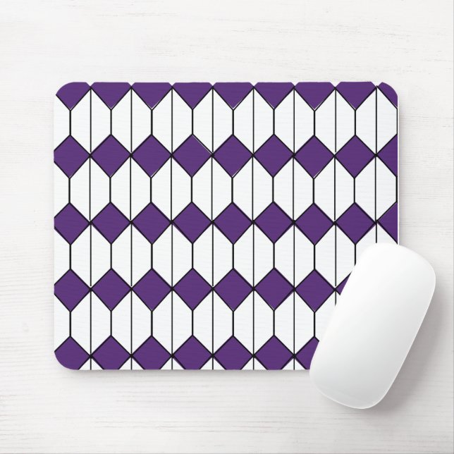 Mousepad Art Deco Diamantes e Hexágonos (Com mouse)