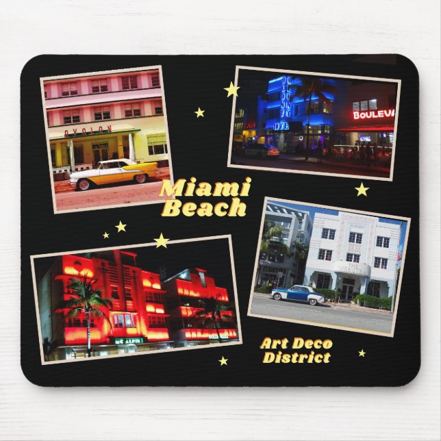 Mousepad Art Deco District Miami Beach (Frente)