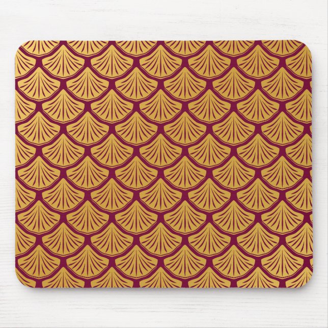 Mousepad Art Deco Scales da Sereia - Magenta (Frente)