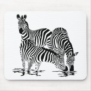 Mousepad Art Deco Zebra
