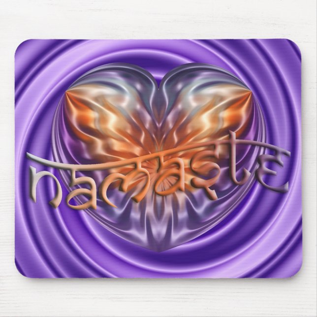 Mousepad ART Heart NAMASTE | redemoinho violeta (Frente)