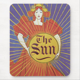 Mousepad Art Nouveau Antiga, Jornal New York Sun