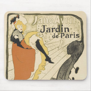 Mousepad Art Nouveau Dancer Jane Avril, Toulouse Lautrec