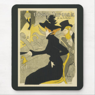 Mousepad Art Nouveau, Divan Japonais de Toulouse Lautrec