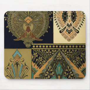 Mousepad Art nouveau padrão têxtil Christopher Dresser