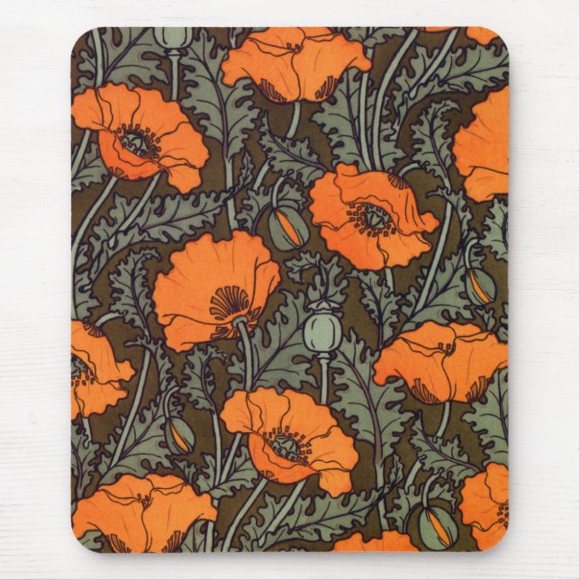 Mousepad Art Nouveau "Poppies de Campo" (Frente)