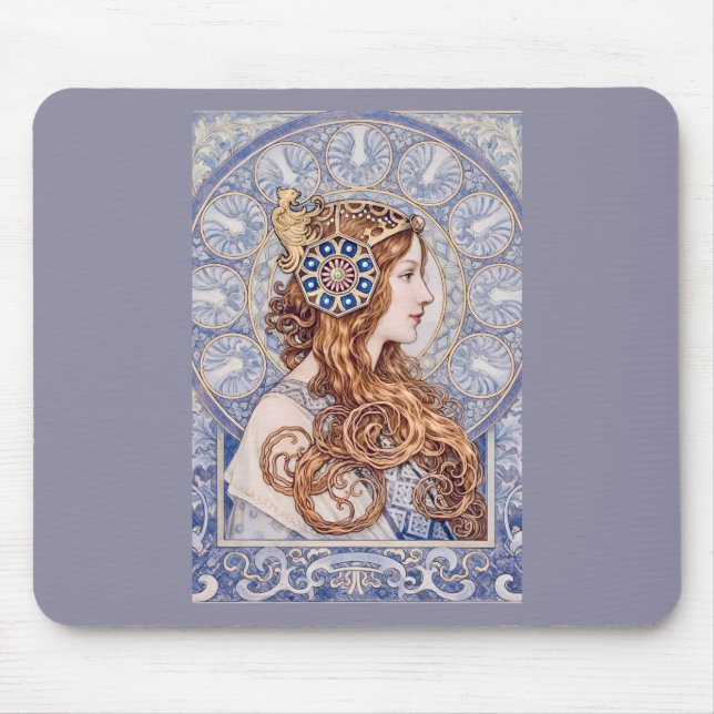 Mousepad Art Nouveau Queen Portrait (Frente)