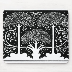 Mousepad Art Nouveau Tree Beardsley Pattern