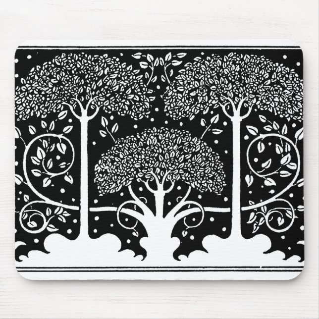 Mousepad Art Nouveau Tree Beardsley Pattern (Frente)