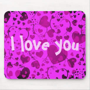 Mousepad ARTE 6 do teste padrão do CORAÇÃO + seu rosa do