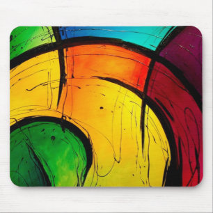 Mousepad Arte abstracta brilhante Funky das cores