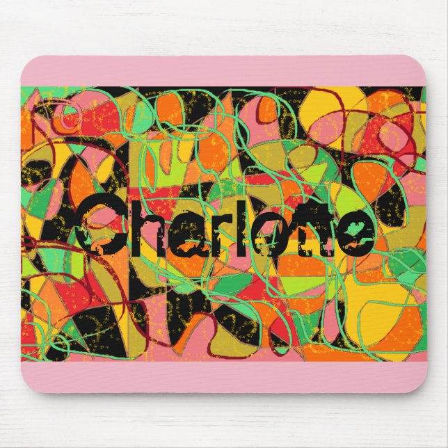 Mousepad arte abstracta Charlotte do tvshow preto órfão (Frente)