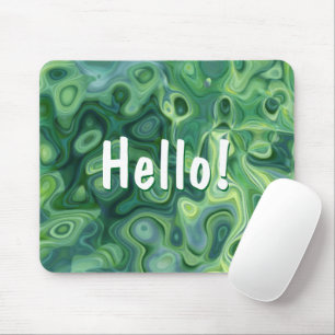 Mousepad Arte abstracta orgânica verde do teste padrão