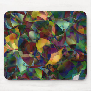 Mousepad Arte Abstrata Colorida e Kaleidoscópica