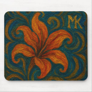 Mousepad Arte Abstrata de Tulipas