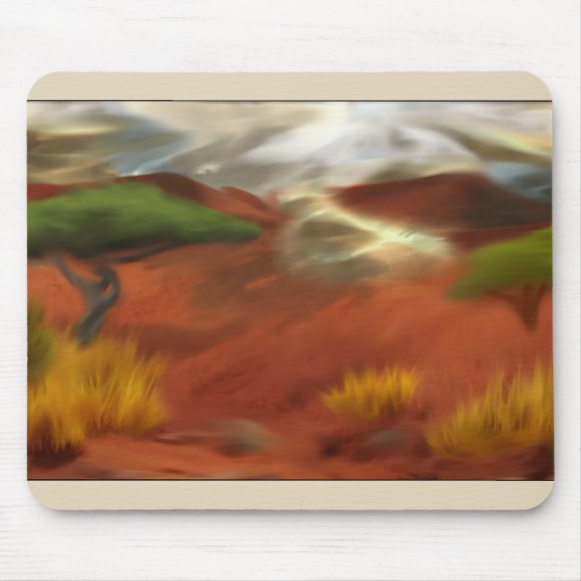 Mousepad Arte abstrata do amanhecer no Outback australiano (Frente)
