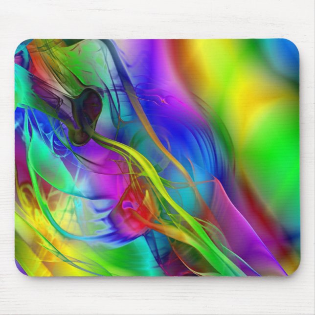 Mousepad Arte abstrata do fumo (Frente)