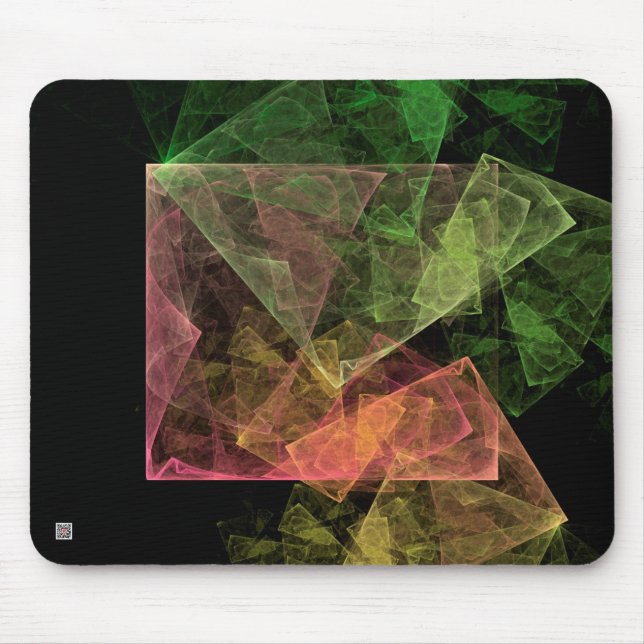 Mousepad Arte abstrata Espaço cúbico (Frente)