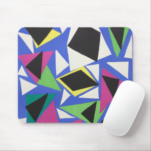 Mousepad Arte Abstrata Geométrica Azul Recortada de Matisse