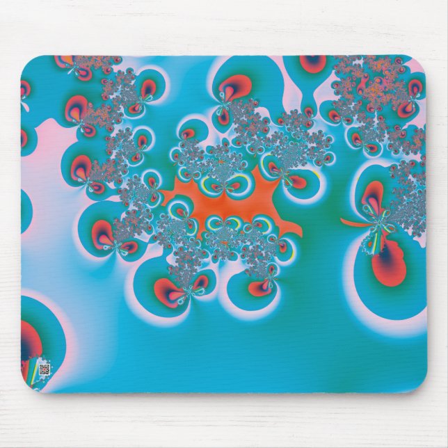 Mousepad Arte Abstrata Jardim de Primavera (Frente)