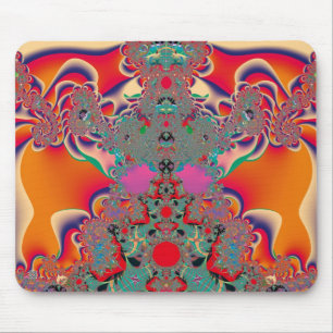 Mousepad Arte Abstrata Meditação Vermelha