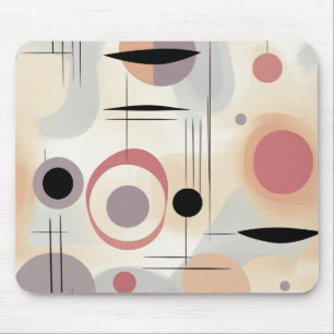 Mousepad Arte abstrata moderna de meados do século