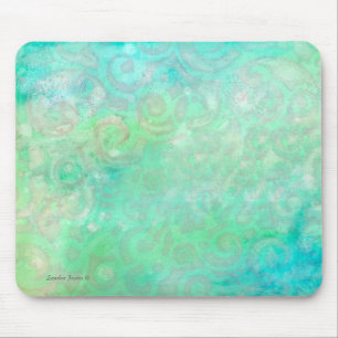 Mousepad Arte Abstrato azul e verde