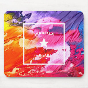 Mousepad Arte Abstrato personalizável monograma