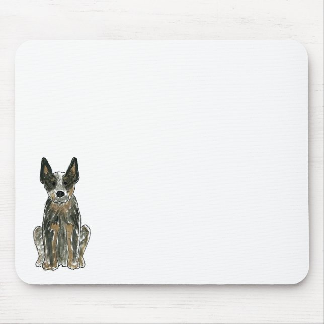 Mousepad Arte ACD de Cão Azul de Cães Australianos (Frente)