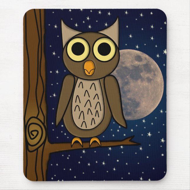 Mousepad Arte Adorável de Pássaros da Floresta (Frente)