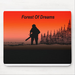 Mousepad Arte Arborista Árvore Cirurgiã Chainsaw Paisaw