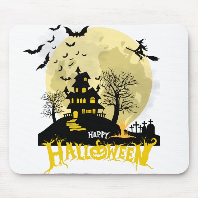 Mousepad Arte Assustadora de Abóbora | Spooky Fun (Frente)