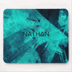 Mousepad Arte Azul legal Abstrato Jagged Personalizada
