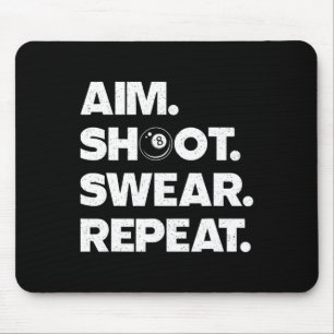 Mousepad Arte Billiard Engraçada Para Homens Mulheres Jogad