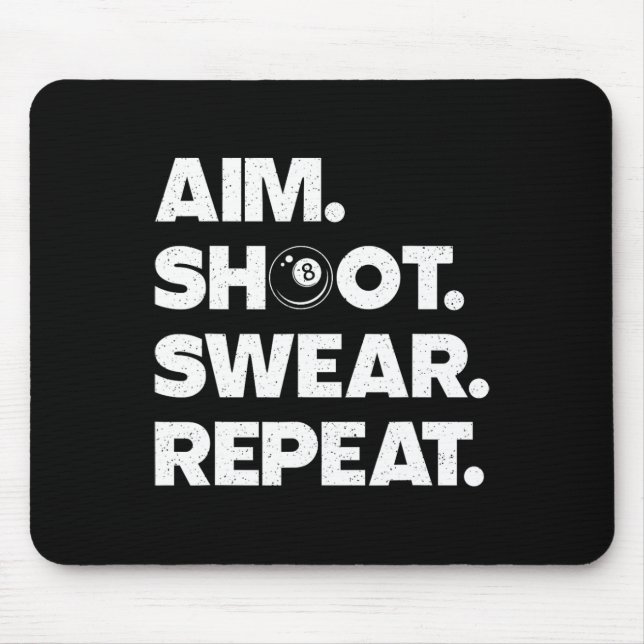 Mousepad Arte Billiard Engraçada Para Homens Mulheres Jogad (Frente)