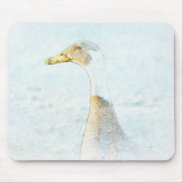 Mousepad Arte bonito com Pato no Pad Azul